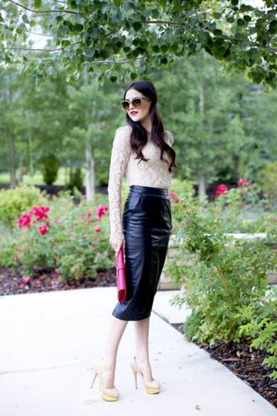 midi-leather-pencil-skirt